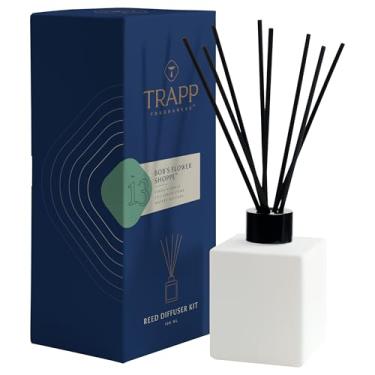 Imagem de Trapp - Kit Difusor De Varetas Nº 13 Da Bob'S Flower Shoppe, Inclui Conjunto Varetas, Óleo Perfumado (113 Ml), Vaso Com Notas Aroma Duradouras, Flores Frescas, Hastes Verdes Cortadas E Acordes Aquát