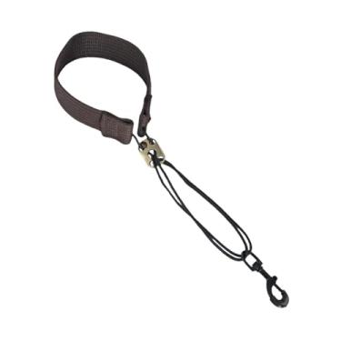 Imagem de Amagogo Correia de pescoço para saxofone, resistente, macia, acessórios para instrumentos, profissional com gancho para saxofone alto tenor soprano, Marrom