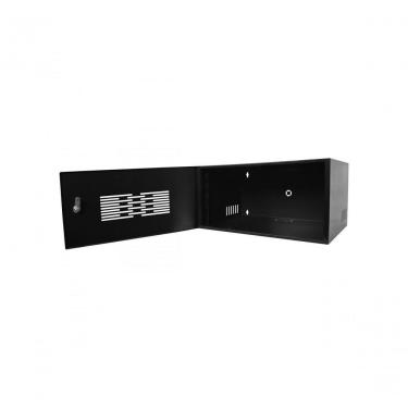 Imagem de Mini Rack Max Eletron 19 05 X 350mm Porta Perfurada Preto
