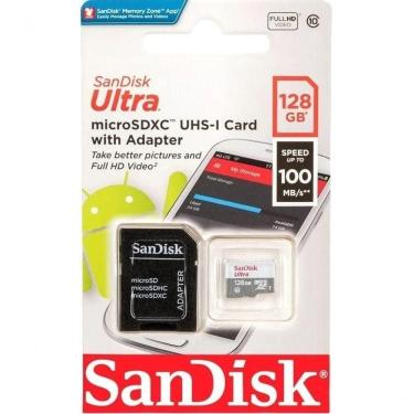 Imagem de Cartão Micro Sd 128gb Ultra Clase 10 Microsdxc Uhs-i 100mb-s