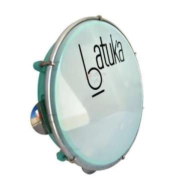 Imagem de Pandeiro Luen Verde 10 Pol Pele Leitosa Batuka Samba Pagode
