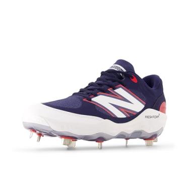 Imagem de New Balance Fresh Foam X 3000 V7 Tênis de beisebol masculino, Branco/Team Red/Team Navy, 38