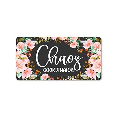 Imagem de Honey Dew Gifts, Chaos Coordinator, 30,48 cm x 15,24 cm, Feito nos EUA, Placa decorativa engraçada, placas de vaidade para carros, placas de licença inovadoras, decoração de garagem, decoração de quarto engraçado
