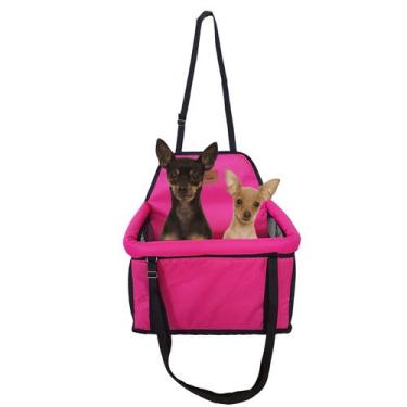 Imagem de Assento Pet Cadeira Transporte Para 2 Pets Juntos no Carro Cadeirinha 