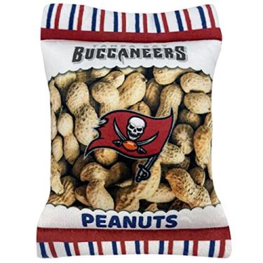 Imagem de Brinquedo de pelúcia para cães e gatos NFL Tampa Bay Buccaneers – Brinquedo de pelúcia para cães e gatos com barulho interno e lindo nome/logotipo do time de beisebol