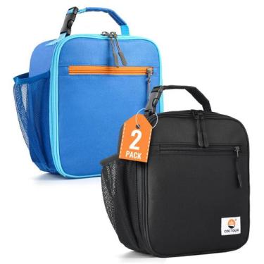 Imagem de Lancheira CactOur Kids Isolated Bag, 2 pacotes, azul e preta