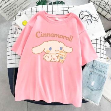Imagem de Camiseta Cinnamoroll Unissex - sneko, Rosa, G