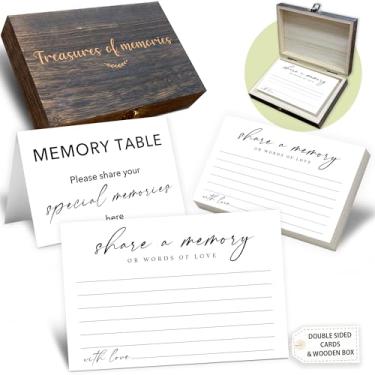 Imagem de Share A Memory Cards For Celebration of Life Decorations, 50 Psc Share A Memory Box For Funeral Memorial for Funeral Wedding Birthday Graduation Bridal Shower Guest Book Ideas(Minimalismo) -A09