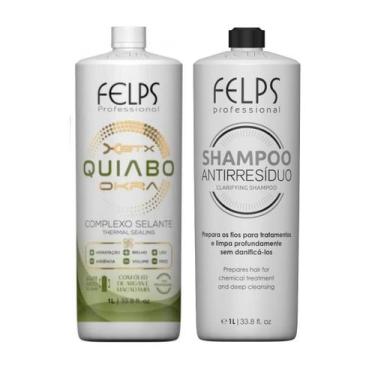 Imagem de Felps Escova Progressiva De Quiabo Xbtx De Okra 2x1000ml - Felps Profe
