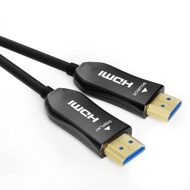 Imagem de MavisLink Cabo de fibra óptica HDMI 4K 1,8 m 4K60Hz HDMI2.0b 18Gbps HDR10 ARC HDCP2.2 YUV4:4:4/4:2:2/4:2:0 fino flexível para HDTV/PS5/console de jogos/projetor/cinema em casa