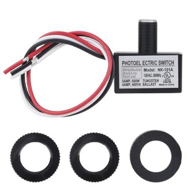 Imagem de BTFO Sensor de Luz Fotocélula 105V-130V CA, Sensor Fotocélula com Porcas e Arruela Interruptor Fotoelétrico Liga/Desliga Automático do Anoitecer ao Amanhecer para Iluminação Externa