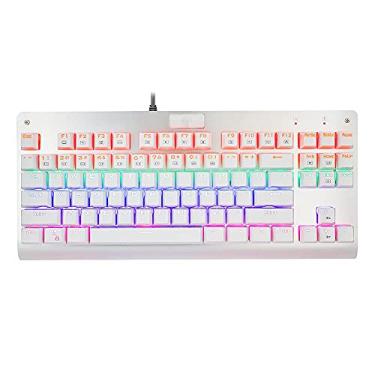 Imagem de E-yooso Teclado mecânico Z-77 padrão Tenkeyless Brown Switches com retroiluminação