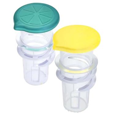 Imagem de Espremedor de limão, 2 peças de espremedor de suco de plástico multifuncional, manual de espremedor portátil, utensílios de cozinha saudáveis e fáceis de limpar, suco, prensa, manual de suco