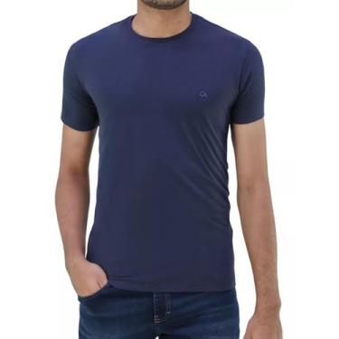 Imagem de Camiseta Manga Curta Ogochi Plus Size Masculina 006000012 Marinho, G1,