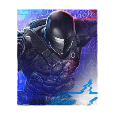 Imagem de G.I. Joe Profile Gallery Snake Eyes Silk Touch Throw, 127 x 152 cm – Cobertor de lã de desenho animado Hasbro, roupa de cama retrô ultramacia para cama ou sofá