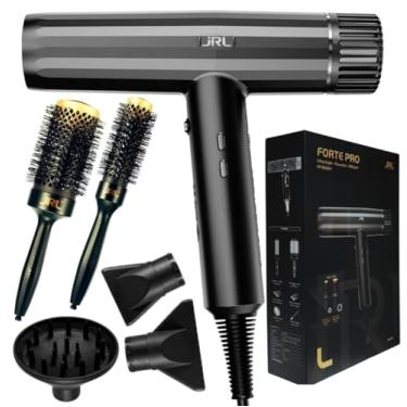 Imagem de Secador de Cabelo JRL Forte Pro Profissional, Motor 90.000 RPM, 3 Temperaturas e Velocidades, 320g, Preto 127v