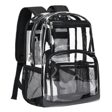 Imagem de Mochila Transparente Vorspack Heavy Duty Grande para Adultos - Preta
