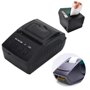 Imagem de Mini Impressora Térmica 58mm Bluetooth Portátil – Alta Velocidade e Compatível com Celular, PC e Notebook