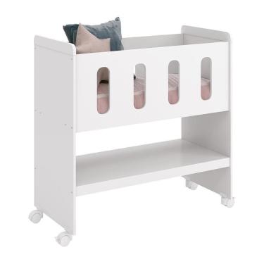 Imagem de Mini Berço Zain 3 Em 1 Branco Fosco Com Colchão