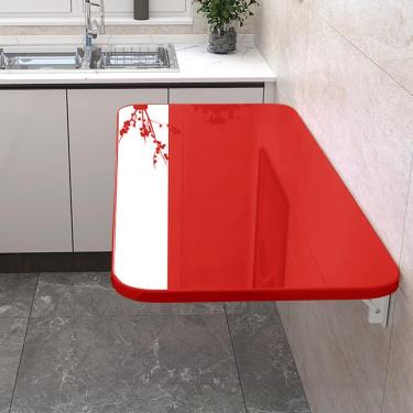 Imagem de Mesa De Parede Dobrável Mesa Dobrável Mesa De Lavanderia Dobrável Montada Na Parede Mesa De Lavanderia Montada Na Parede Bancada De Mesa Flutuante Para Lavanderia Cozinha, Black, 80x50cm/31x20in