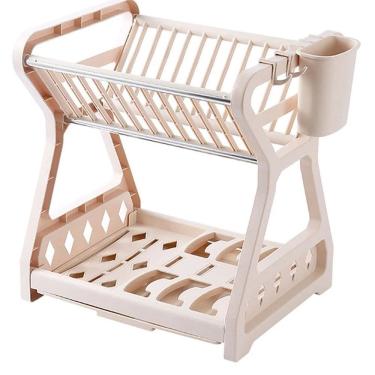 Imagem de Escorredor De Pratos Duplo Desmontável 12 Pratos