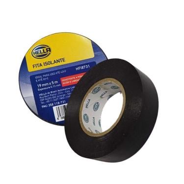 Imagem de Fita Isolante 19Mm 5M Resistente Fogo Graxa Umidade Hella