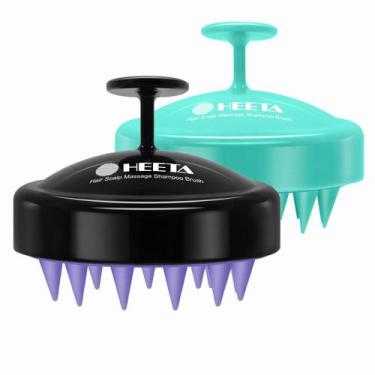 Imagem de Escova de shampoo massageador de couro cabeludo HEETA, pacote com 2 un