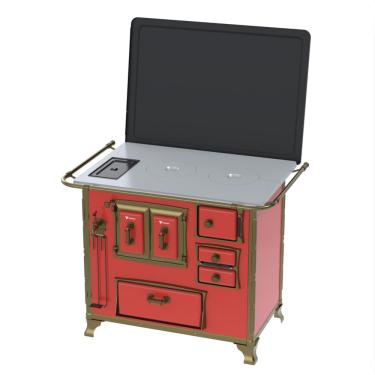 Imagem de Fogao a Lenha Venax n 2 Renaissance Chapa de Aluminio Vermelho Cald SE