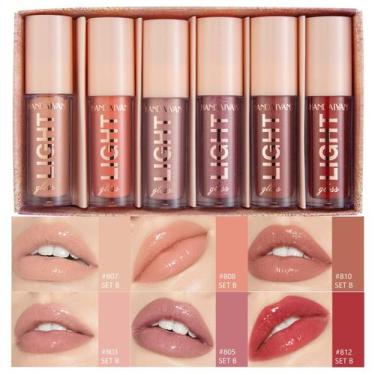 Imagem de Conjunto de óleo labial BANGFENG Lipgloss Hidratante e Hidratante 6 un