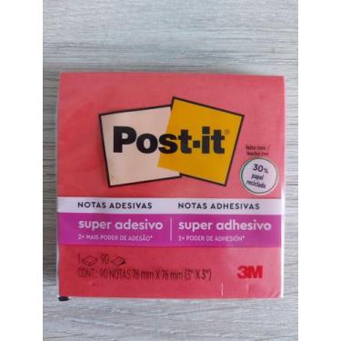 Imagem de Bloco adesivo 3M post-it 76X76mm telha 90 folhas