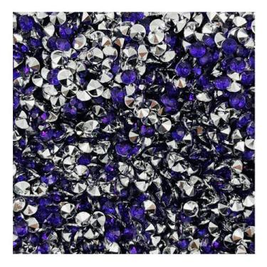 Imagem de Colagem Redondo Strass Roxo 4mm 3000pçs Acrílico Biju 30g - Macall