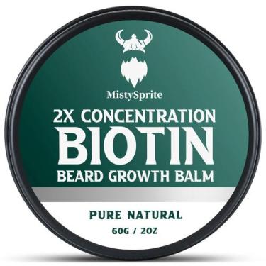 Imagem de Bálsamo para barba MistySprite 60 ml com óleo de rícino orgânico natur