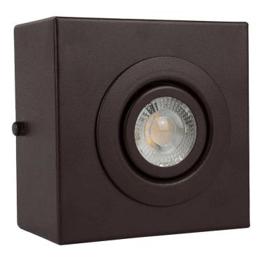 Imagem de 2X Spot Para Beiral Sobrepor Teto Dicroica Led Incluso Estru