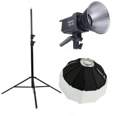 Imagem de Aputure Amaran 200X S com lanterna Softbox de 65 cm + kit de suporte de luz de 2,6 m, luz contínua 200W bicolor 2700K a 6500K Bowens Mount LED luz de vídeo