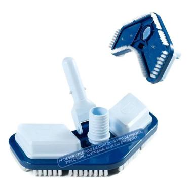 Imagem de 2X Aspirador Piscina Com Escova Asa Delta Fibra Vinil Alvena