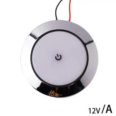 Imagem de Luz LED De Teto Interior 12V Para RV, Lâmpada Redonda De 5W Com Interr