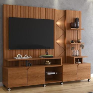 Imagem de Estante Home para TV até 55 Polegadas Frisado Cross Lukaliam - Lukalia