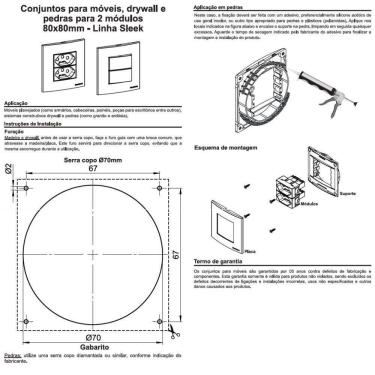 Imagem de 03 Tomada Dupla Móveis Margirius 20A + Interruptor Preta