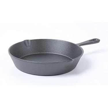 Imagem de HAWOK Frigideira de ferro fundido de 20 cm para fritar, cozinhar, assar em gás elétrico de indução e no forno..