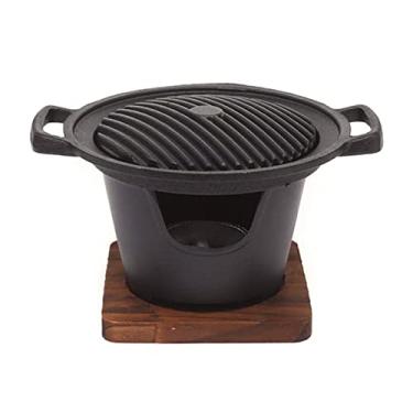 Imagem de Grelha portátil, mini churrasqueira japonesa fogão doméstico sem fumaça churrasqueiras internas e externas ferramentas para assar forno para cozinhar ao ar livre, acampamento ou utilização não autoriz