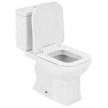 Imagem de Kit Vaso Sanitário Com Caixa Acoplada Quadra 3-6 Litros Branco - Deca Kit Bacia C-caixa Quadra Branco Kp.211.17 Deca