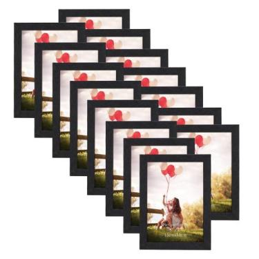 Imagem de Conjunto de porta-retratos HORLIMER de 15 pretos de 5 x 7 polegadas pa