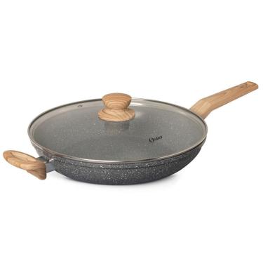 Imagem de Frigideira Wok Cerâmic Marble Antiader. 28Cm Dark Grey Oster