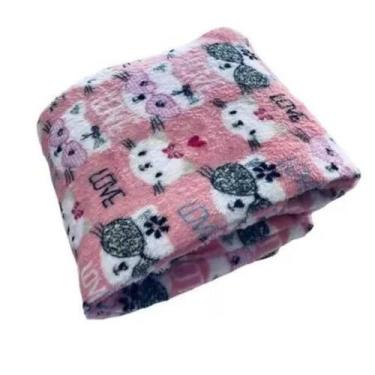 Imagem de Cobertor Solteiro Kids Celta Soft Estampado Corttex  Love Cats - Vilel