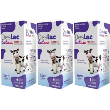 Imagem de KIT 3X DESLAC Lactase 10.000 FCC em gotas 15ml - Maxinutri