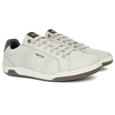 Imagem de Sapatênis Ferracini Lexus Cadarço Elástico Conforto, Cinza claro, 41