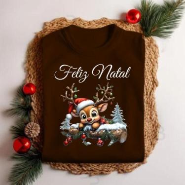 Imagem de Camiseta Unissex Natal Hena Na Neve Personalizada Fim de Ano Festas - 