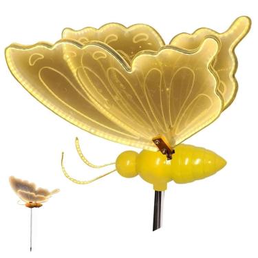 Imagem de Borboleta LED Movimento Asa Decoraçao Natal Festa Aniversario Casamento Evento Jardim Gramado Quintal Enfeite Moderno