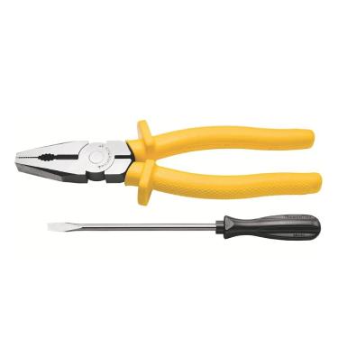 Imagem de Kit Alicate 8"" Universal Isolado 1000v Master e Chave Fenda 1/8x3"" - Tramontina 43408048