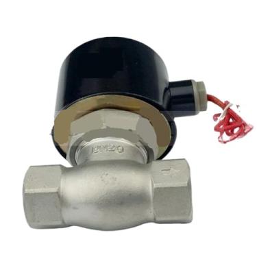 Imagem de 1PC 170 Series 16bar 304 Aço Inoxidável 180℃ Válvula Solenóide Vapor Normalmente Fechada G1/5.1 cm G3/10.2 cm PTFE (2.5 cm, 24VDC_PTEF)